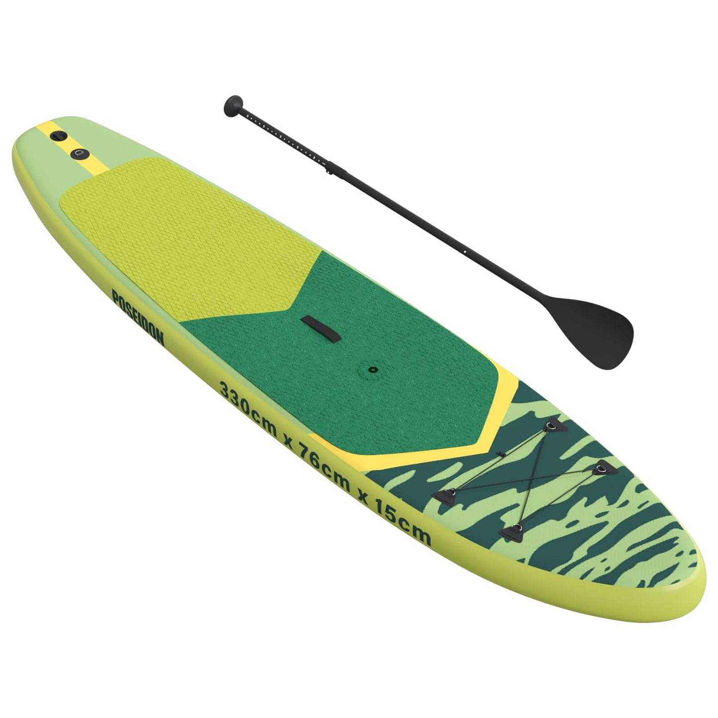vidaXL Inflatable SUP Board with Sail POSEIDON 330 x 76 x 15 cm Green