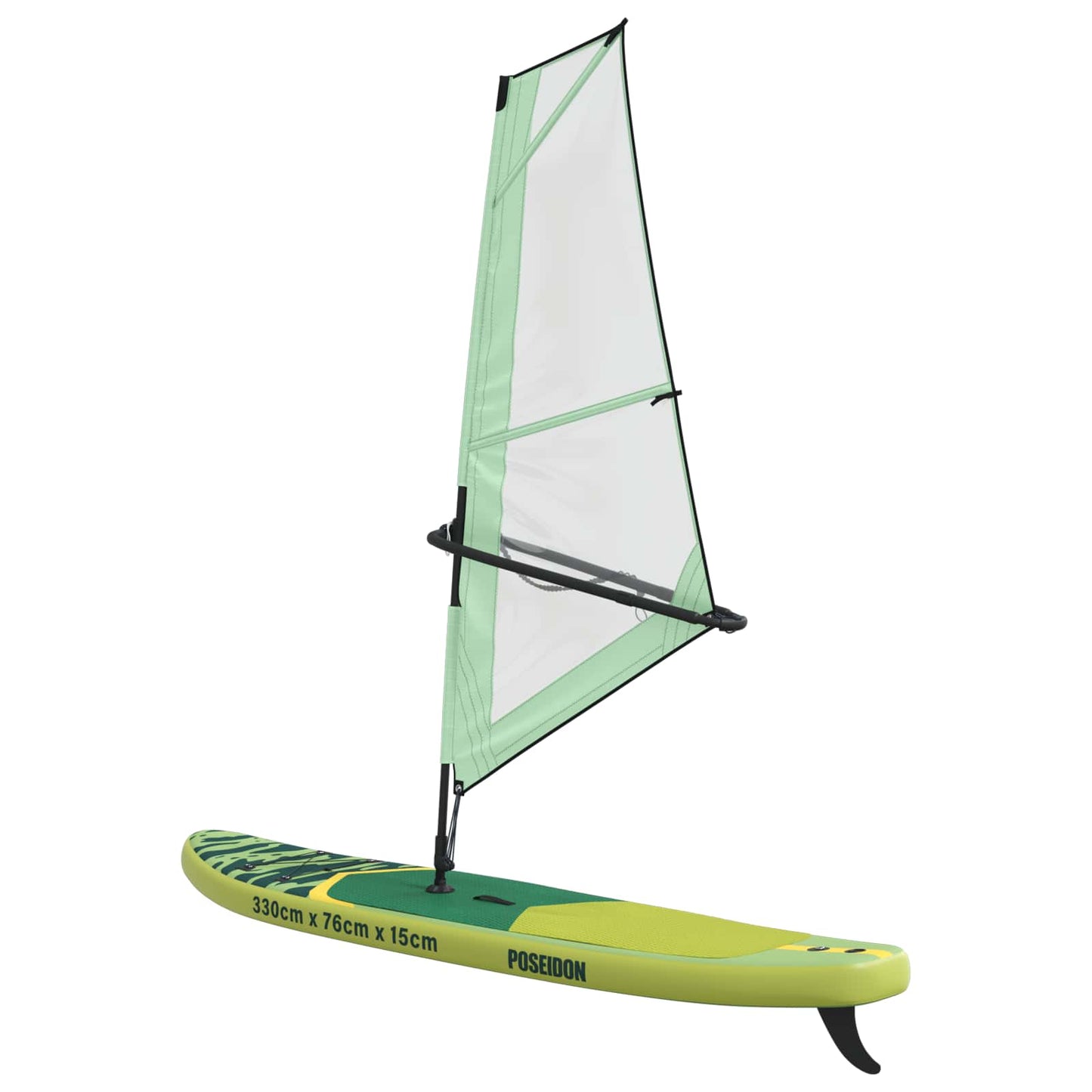 vidaXL Inflatable SUP Board with Sail POSEIDON 330 x 76 x 15 cm Green