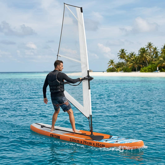 vidaXL Inflatable SUP Board with Sail TRITON 330 x 76 x 15 cm Blue for