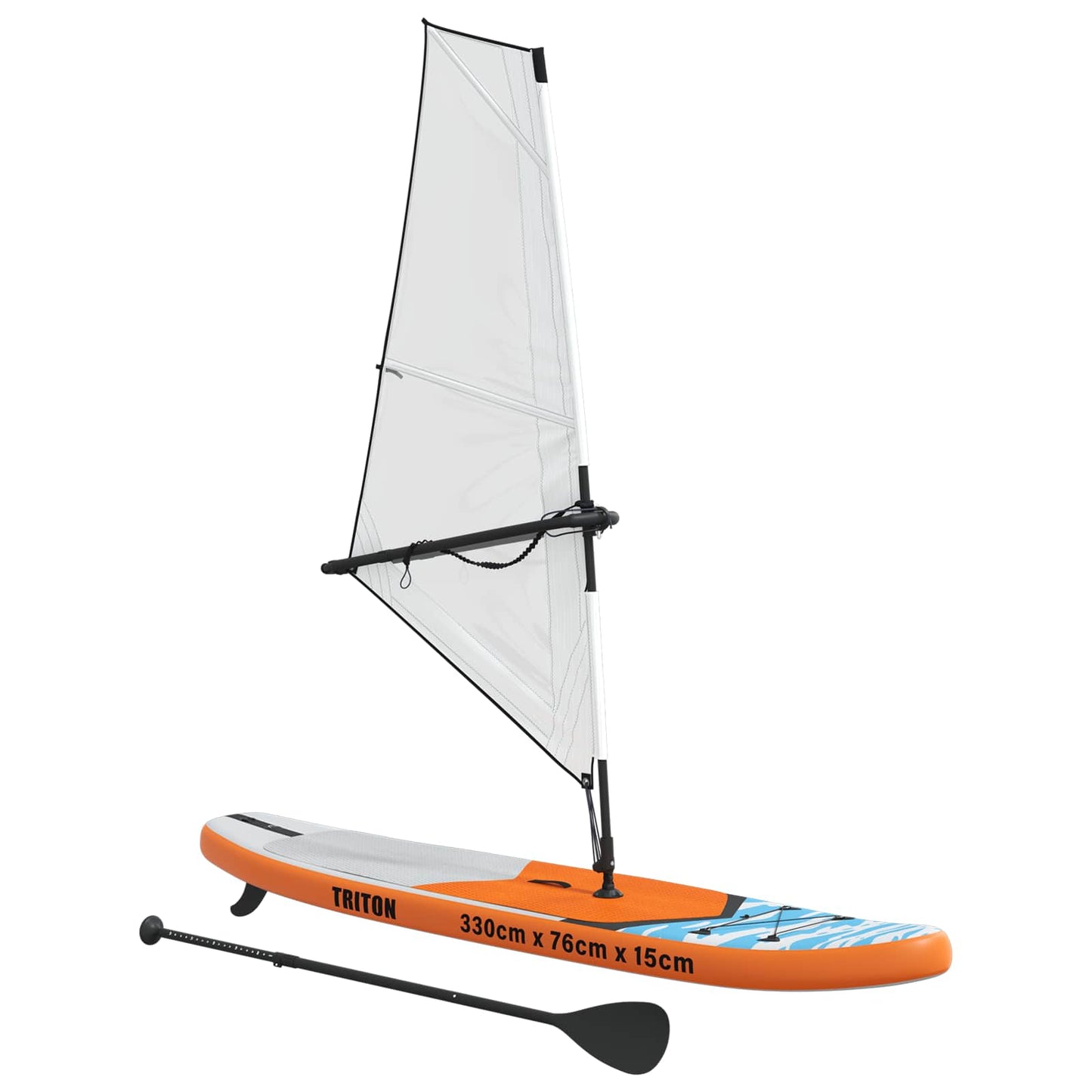 vidaXL Inflatable SUP Board with Sail TRITON 330 x 76 x 15 cm Blue for