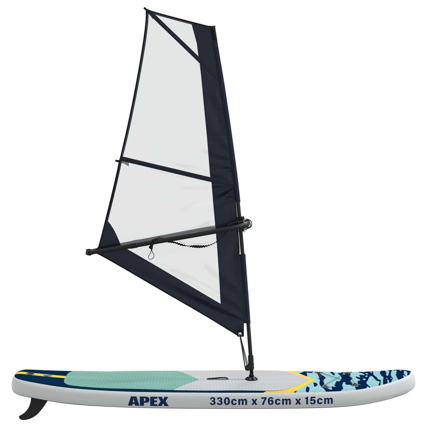 vidaXL Inflatable SUP Board with Sail APEX 330 x 76 x 15 cm Blue for