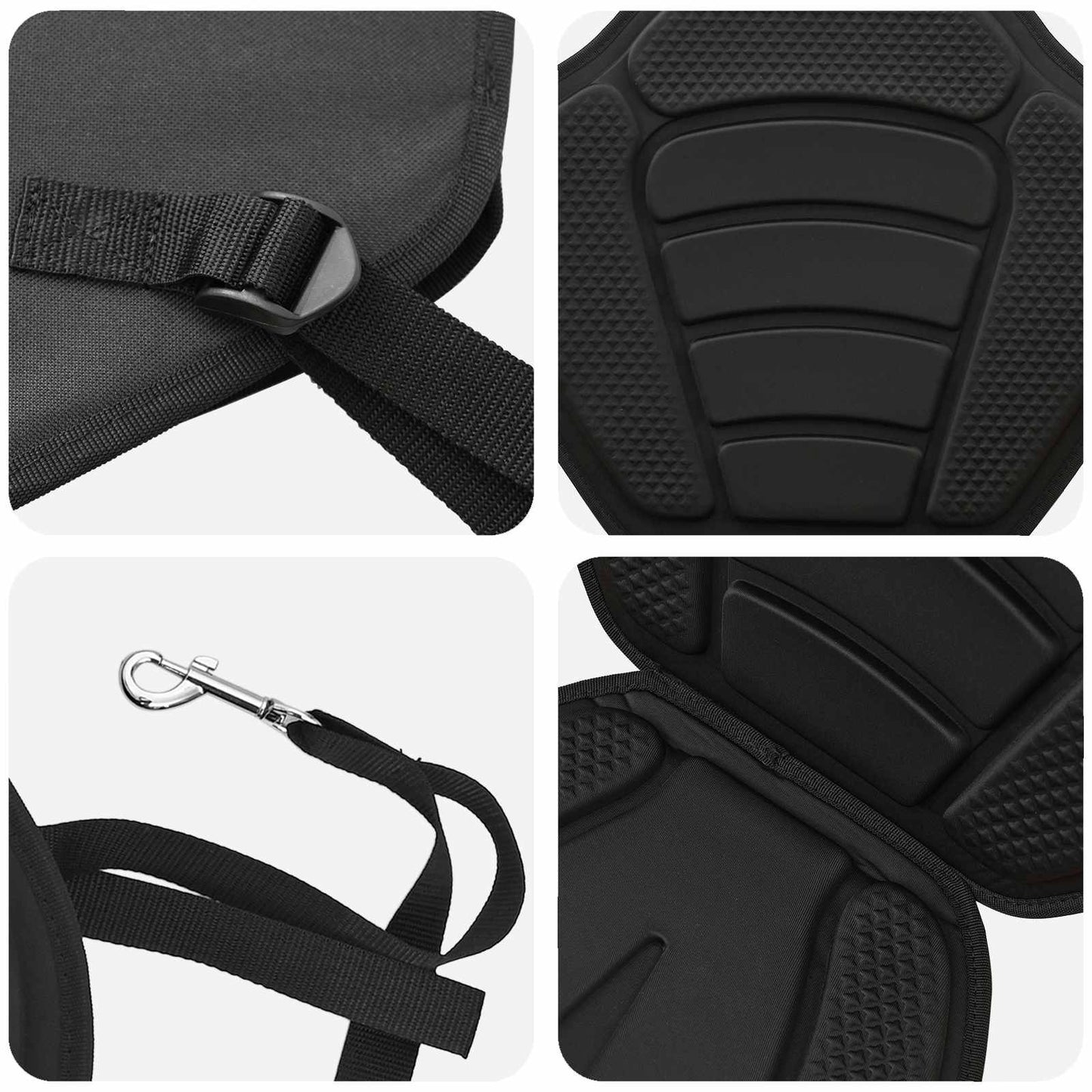vidaXL Paddle Board Seat 52 x 31 x 45 cm Lyocell Black