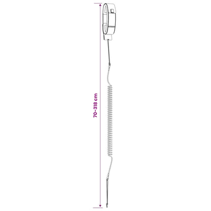 vidaXL SUP Leash 318 cm