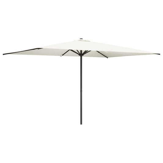 vidaXL Garden Parasol 200 x 300 cm Polyester Rectangular Cream