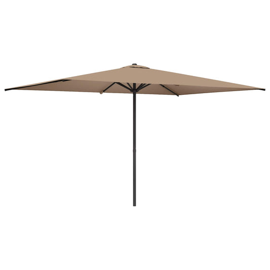 vidaXL Garden Parasol 200 x 300 cm Polyester Rectangular Taupe