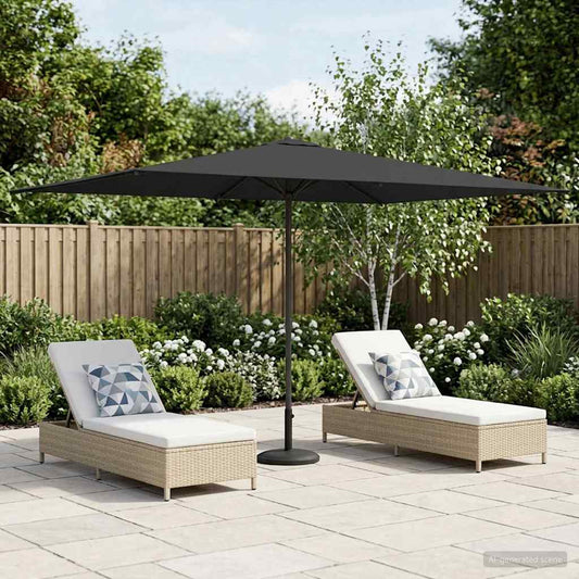 vidaXL Garden Parasol 200 x 300 cm Polyester Rectangular Anthracite