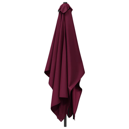 vidaXL Garden Parasol 200 x 300 cm Polyester Rectangular Bordeaux Red