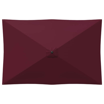 vidaXL Garden Parasol 200 x 300 cm Polyester Rectangular Bordeaux Red