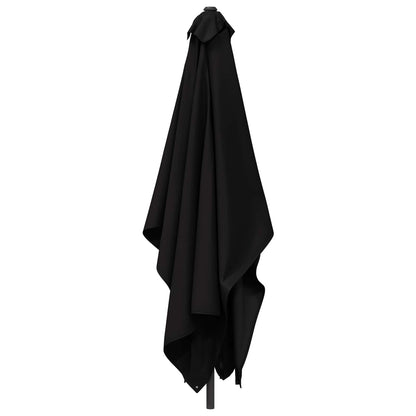 vidaXL Garden Parasol 200 x 300 cm Polyester Rectangular Black