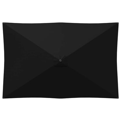 vidaXL Garden Parasol 200 x 300 cm Polyester Rectangular Black