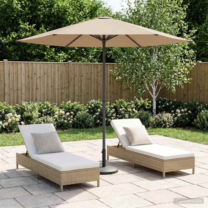 vidaXL Garden Parasol 230 x 230 cm Polyester Rectangular Taupe