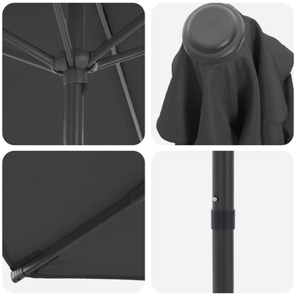 vidaXL Garden Parasol 230 x 230 cm Polyester Rectangular Anthracite