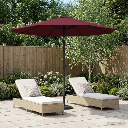 vidaXL Garden Parasol 230 x 230 cm Polyester Rectangular Bordeaux Red