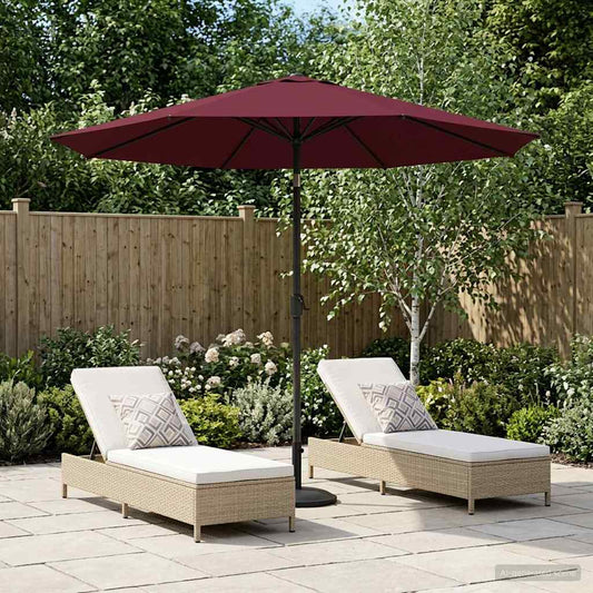 vidaXL Garden Parasol 230 x 230 cm Polyester Rectangular Bordeaux Red