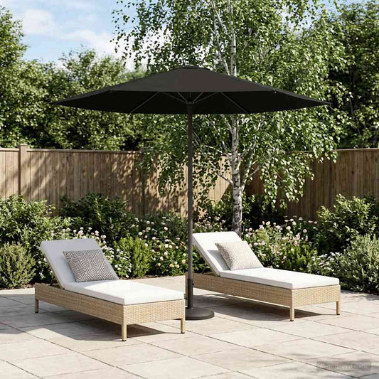 vidaXL Garden Parasol 230 x 230 cm Polyester Rectangular Black