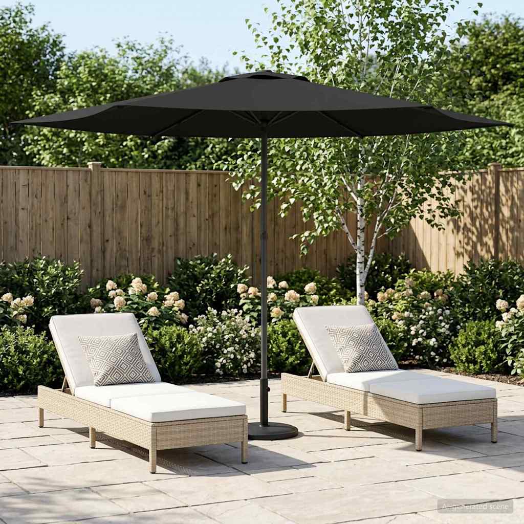 vidaXL Garden Parasol 300 x 300 cm Polyester Rectangular Anthracite