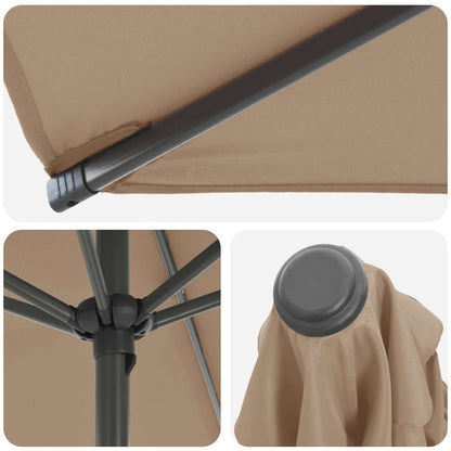 vidaXL Garden Parasol with Base 200 x 300 cm Polyester Rectangular