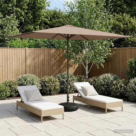 vidaXL Garden Parasol with Base 200 x 300 cm Polyester Rectangular