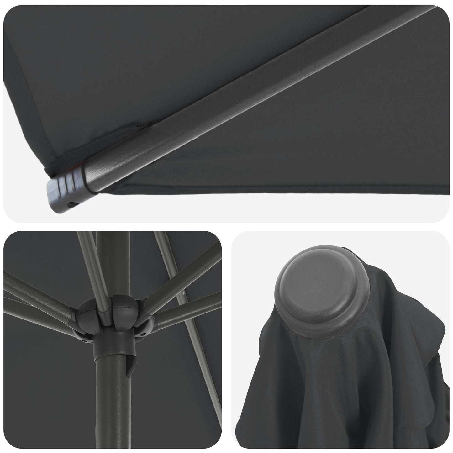 vidaXL Garden Parasol with Base 200 x 300 cm Polyester Rectangular