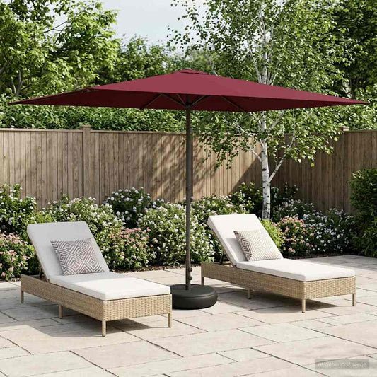 vidaXL Garden Parasol with Base 200 x 300 cm Polyester Rectangular