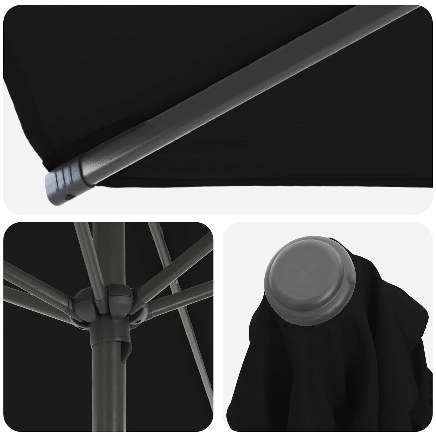 vidaXL Garden Parasol with Base 200 x 300 cm Polyester Rectangular