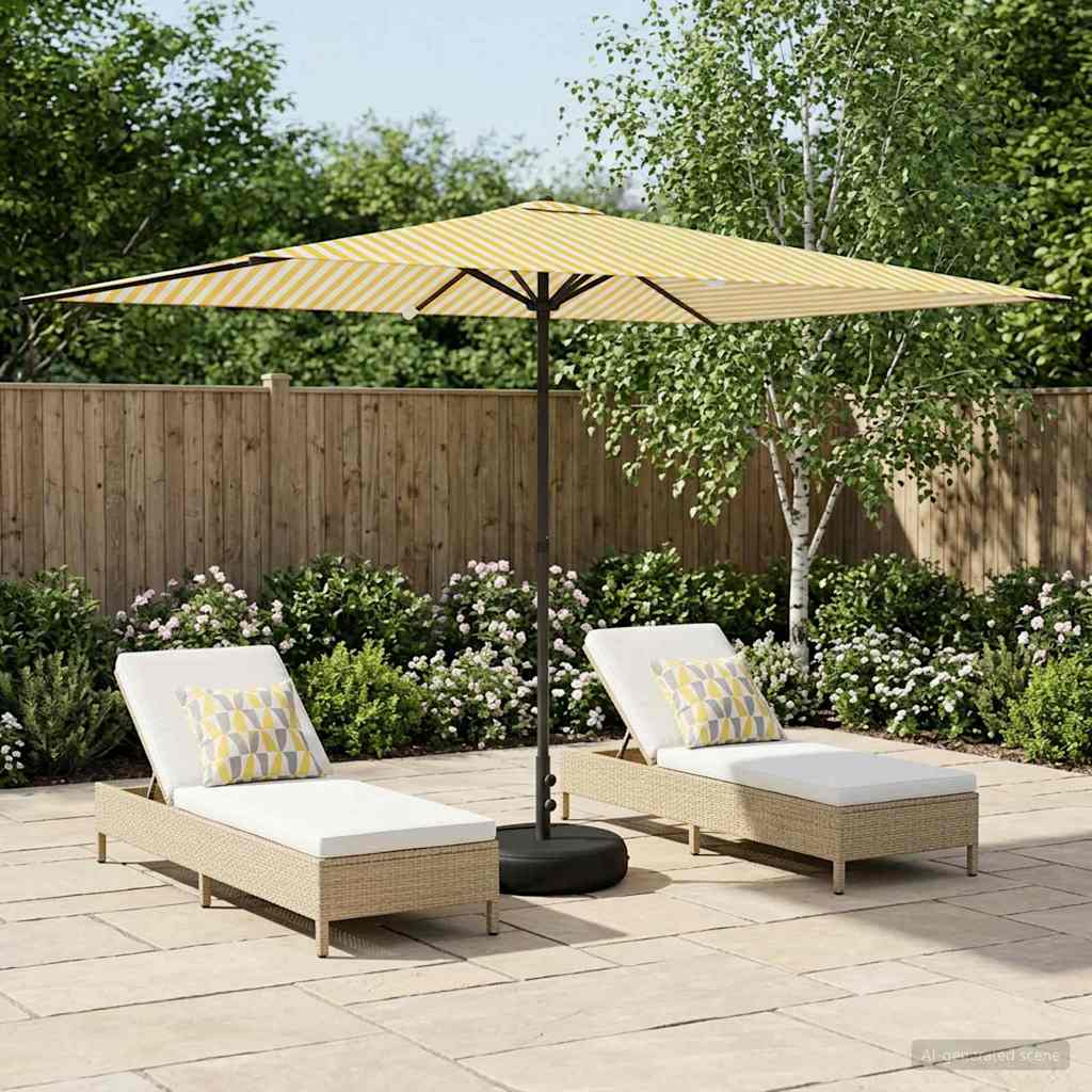vidaXL Garden Parasol with Base 200 x 300 cm Polyester Rectangular