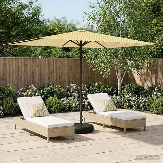 vidaXL Garden Parasol with Base 200 x 300 cm Polyester Rectangular