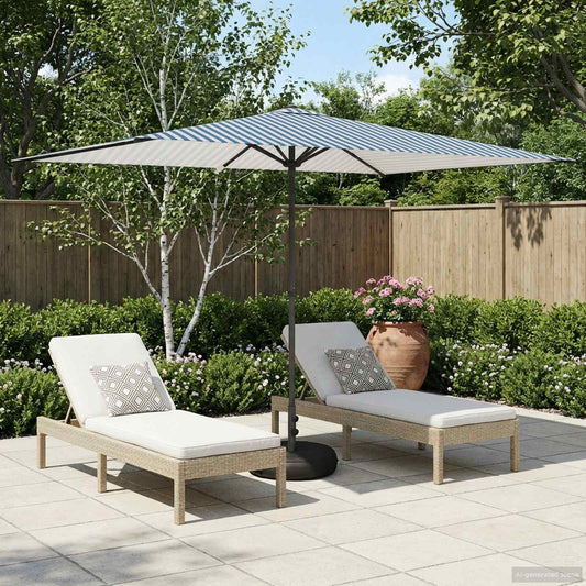 vidaXL Garden Parasol with Base 200 x 300 cm Polyester Rectangular