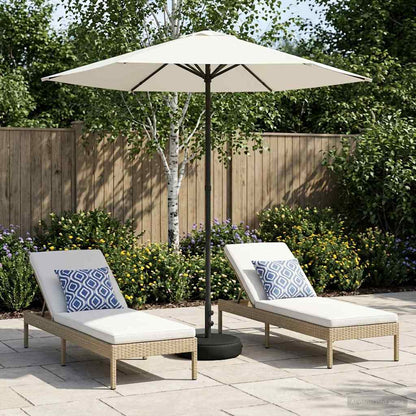 vidaXL Garden Parasol 230 x 230 cm Polyester Rectangular Cream