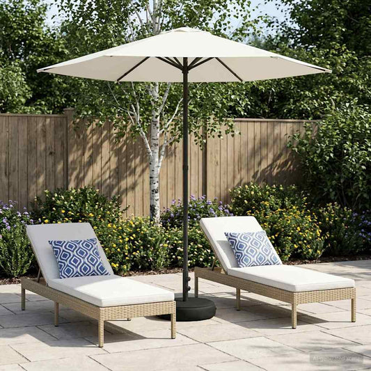 vidaXL Garden Parasol with Base 230 x 230 cm Polyester Rectangular