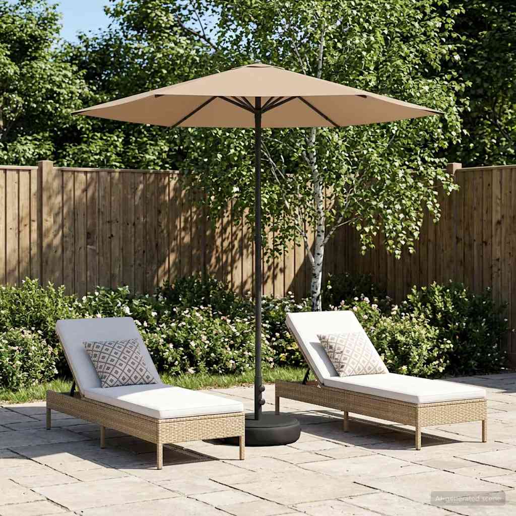 vidaXL Garden Parasol 230 x 230 cm Polyester Rectangular Taupe