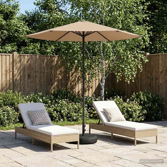vidaXL Garden Parasol with Base 230 x 230 cm Polyester Rectangular