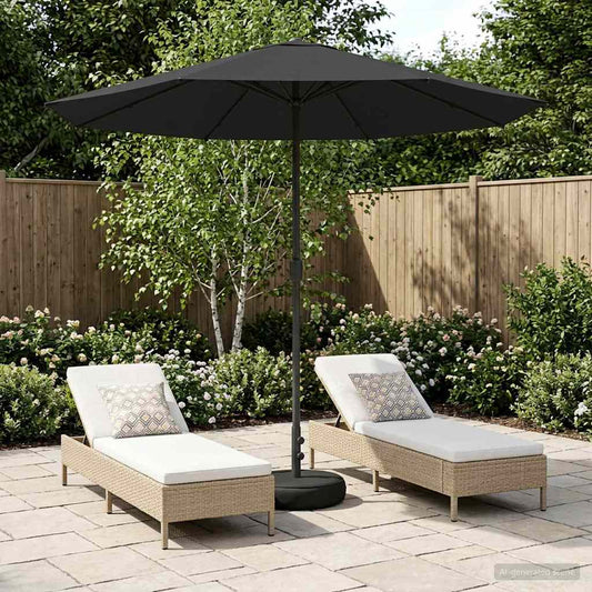 vidaXL Garden Parasol with Base 230 x 230 cm Polyester Rectangular