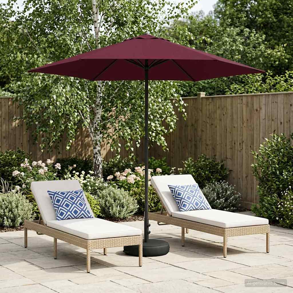 vidaXL Garden Parasol 230 x 230 cm Polyester Rectangular Bordeaux Red