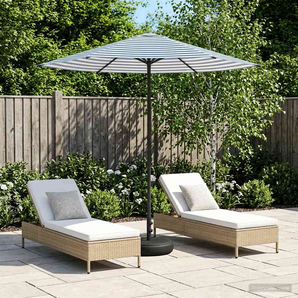vidaXL Garden Parasol with Base 230 x 230 cm Polyester Rectangular