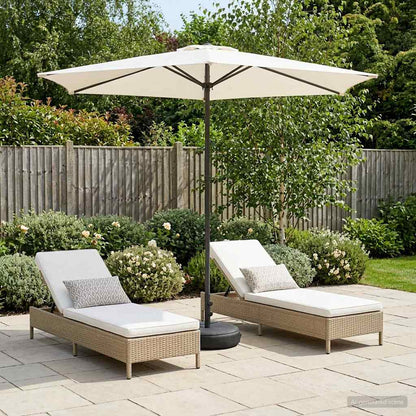 vidaXL Garden Parasol 270 x 270 cm Polyester Rectangular Cream