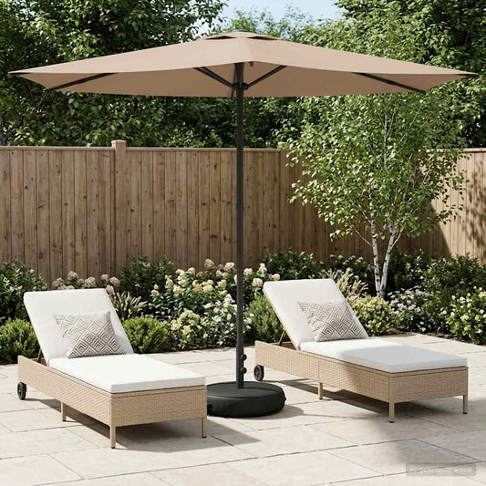 vidaXL Garden Parasol with Base 270 x 270 cm Polyester Rectangular