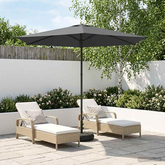 vidaXL Garden Parasol with Base 270 x 270 cm Polyester Rectangular