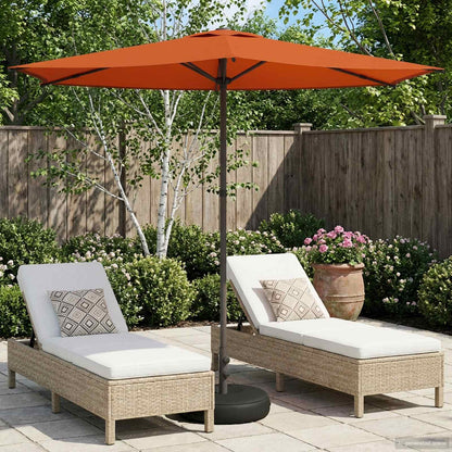 vidaXL Garden Parasol 270 x 270 cm Polyester Rectangular Terracotta