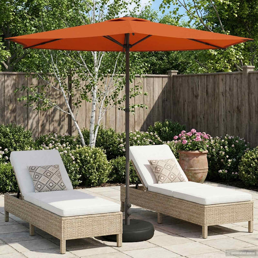 vidaXL Garden Parasol with Base 270 x 270 cm Polyester Rectangular