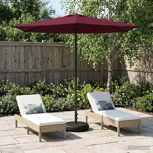 vidaXL Garden Parasol with Base 270 x 270 cm Polyester Rectangular