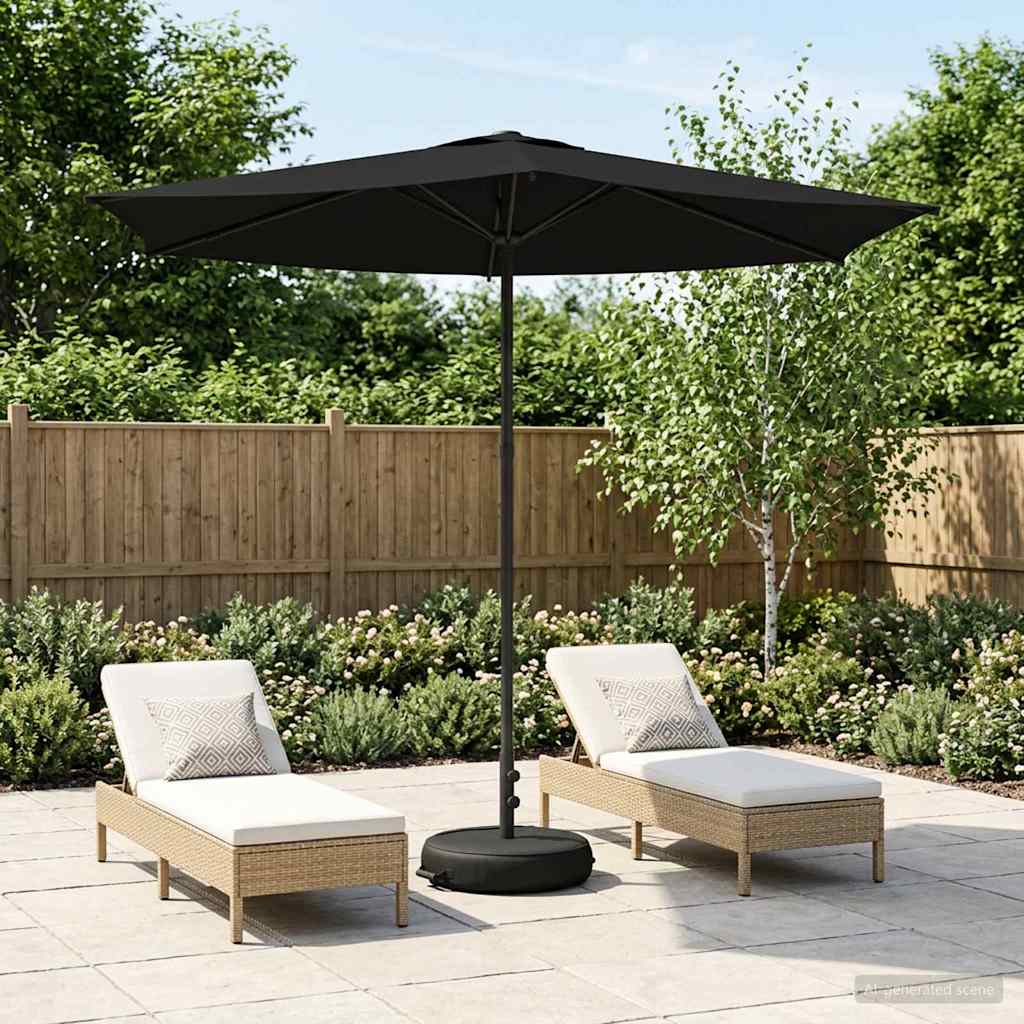 vidaXL Garden Parasol 270 x 270 cm Polyester Rectangular Black