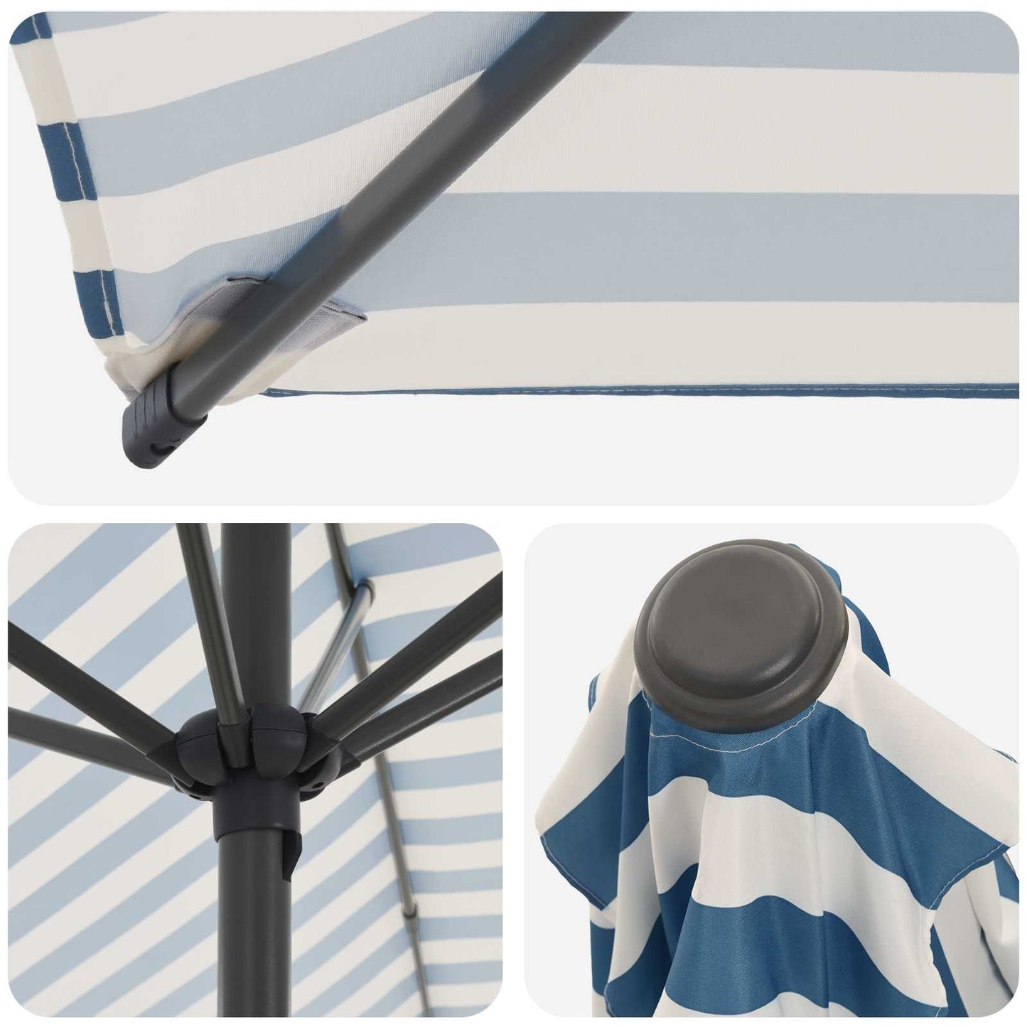 vidaXL Garden Parasol with Base 270 x 270 cm Polyester Rectangular