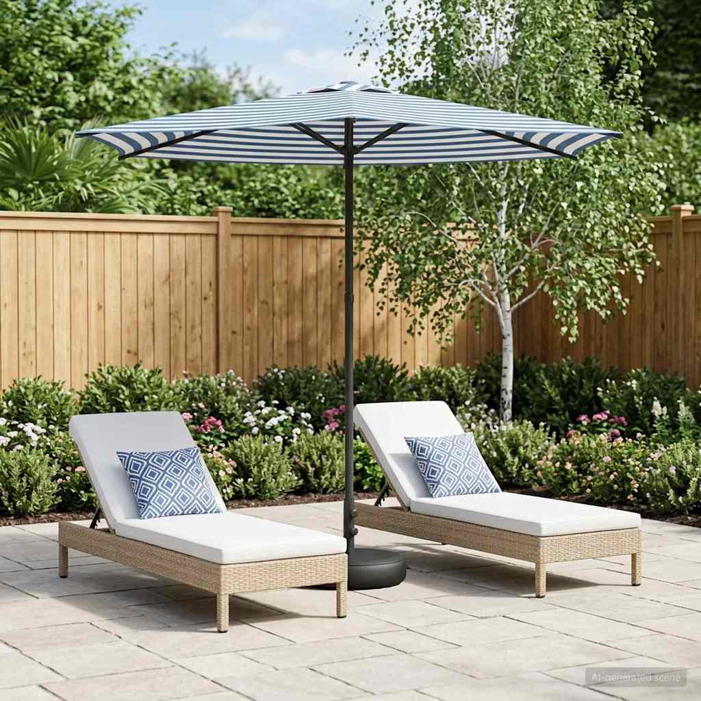 vidaXL Garden Parasol with Base 270 x 270 cm Polyester Rectangular
