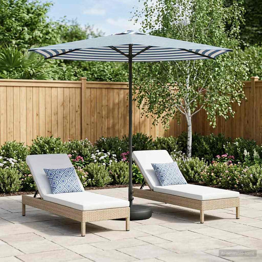 vidaXL Garden Parasol with Base 270 x 270 cm Polyester Rectangular
