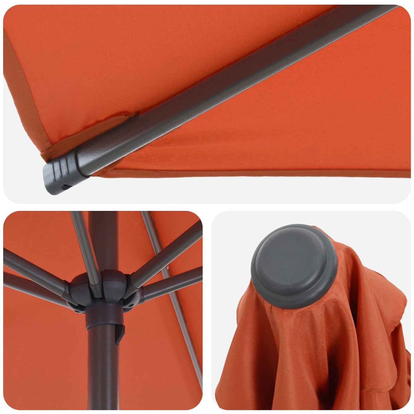 vidaXL Garden Parasol with Base 300 x 300 cm Polyester Rectangular