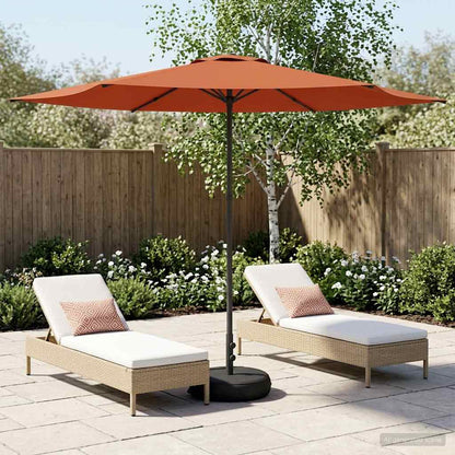 vidaXL Garden Parasol 300 x 300 cm Polyester Rectangular Terracotta