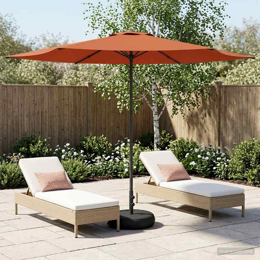 vidaXL Garden Parasol with Base 300 x 300 cm Polyester Rectangular