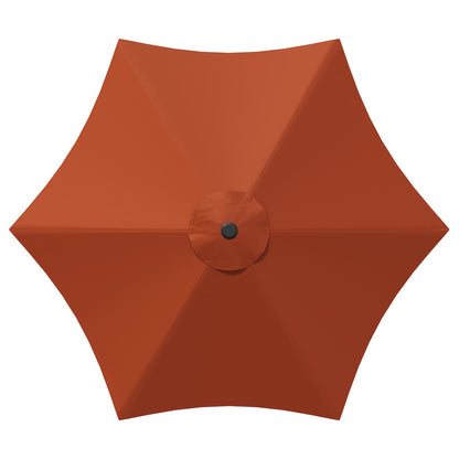 vidaXL Garden Parasol 300 x 300 cm Polyester Rectangular Terracotta