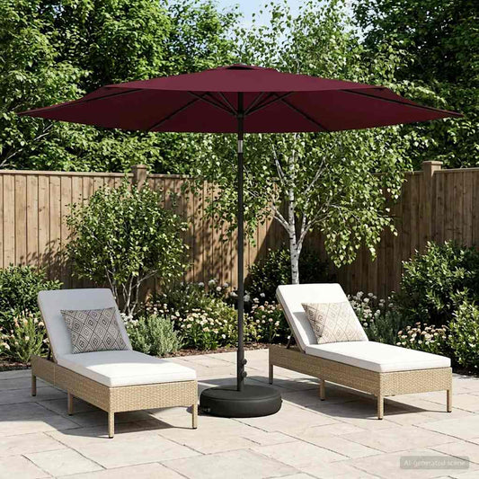 vidaXL Garden Parasol with Base 300 x 300 cm Polyester Rectangular